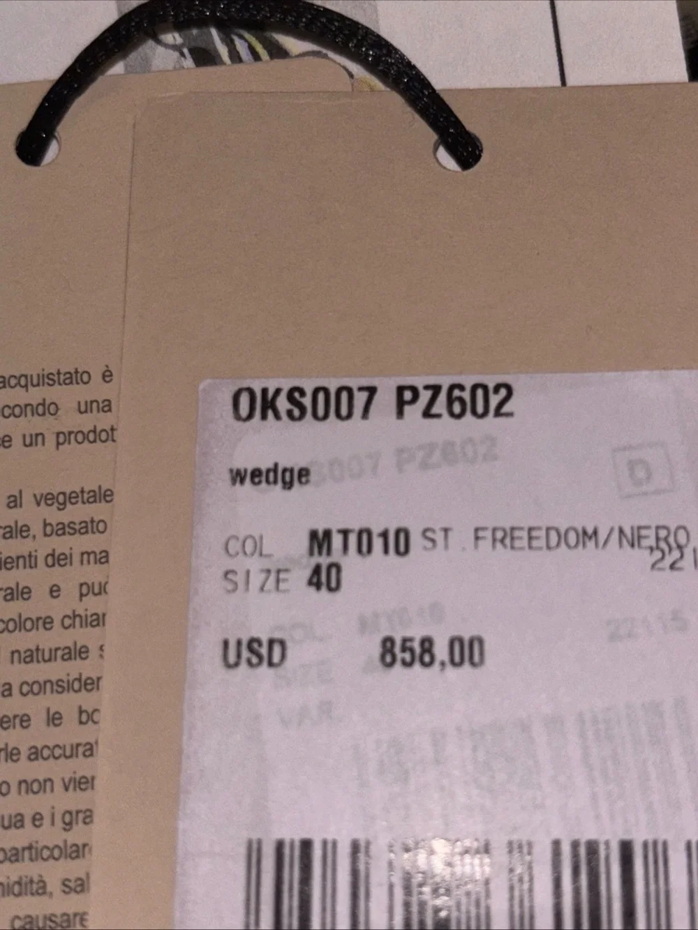 Roberto Cavalli freedom-print stud wedge NWT